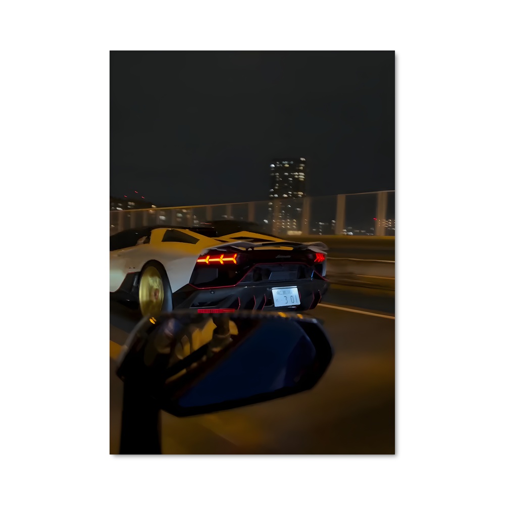 Poster Aventador svj autoroute – affiche Lamborghini